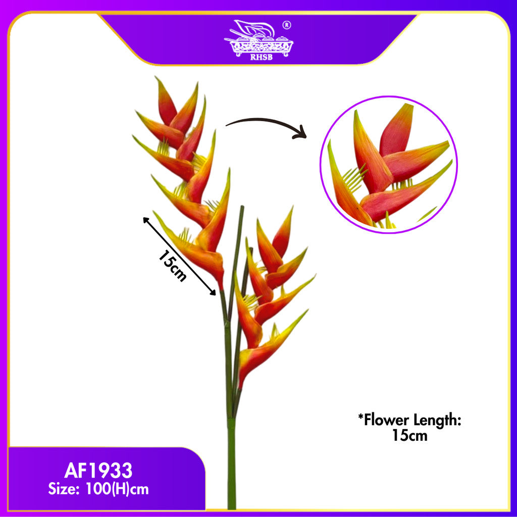 ARTIFICIAL BIRD OF PARADISE/ BUNGA HIASAN/ WEDDING DECORS/ HOME DECORS/ ANTHURIUM/ LARGE GREEN PLANT/ AF1933-AF1937