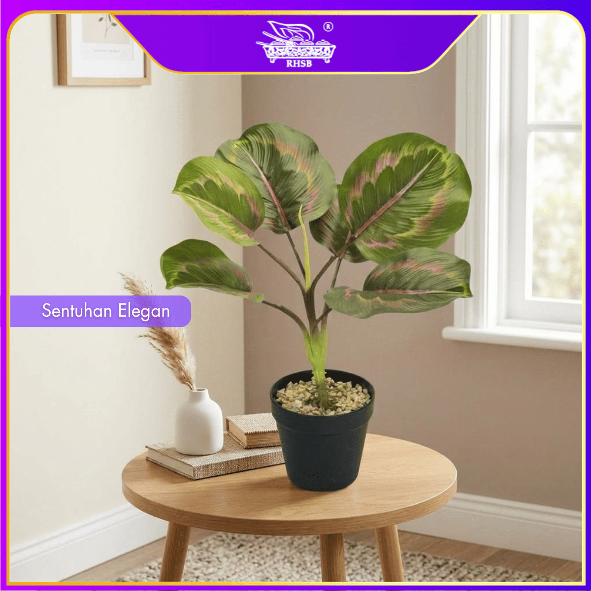 ARTIFICIAL CALATHEAS PLANT / BONSAI / BONZAI / HOME DECOR / BUNGA HIASAN / DECOR RUMAH / PLANT7322-7323