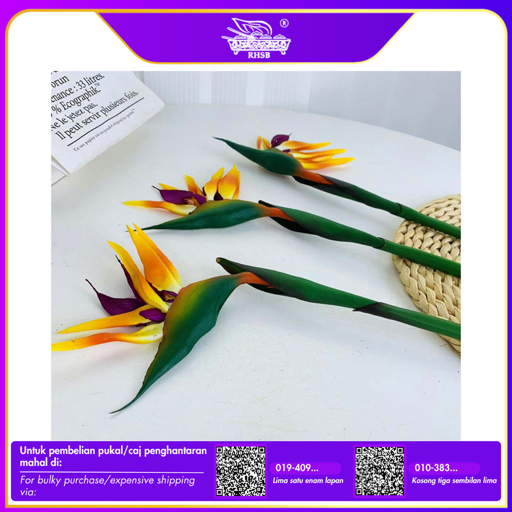 ARTIFICIAL BIRD OF PARADISE/ BUNGA HIASAN/ WEDDING DECORS/ HOME DECORS/ ANTHURIUM/ LARGE GREEN PLANT/ AF1933-AF1937