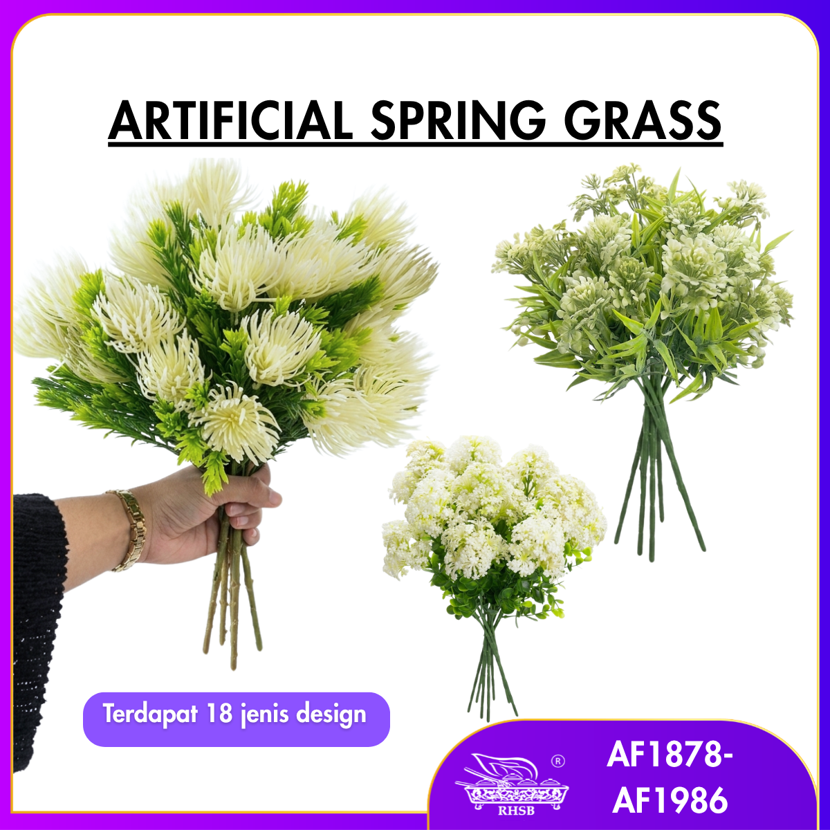 [1 PC] SPRING GRASS LILY / ARTIFICIAL LEAVES / DAUN HIASAN / HOME DECORATION / ARTIFICIAL PLANT / AF1878-AF1987