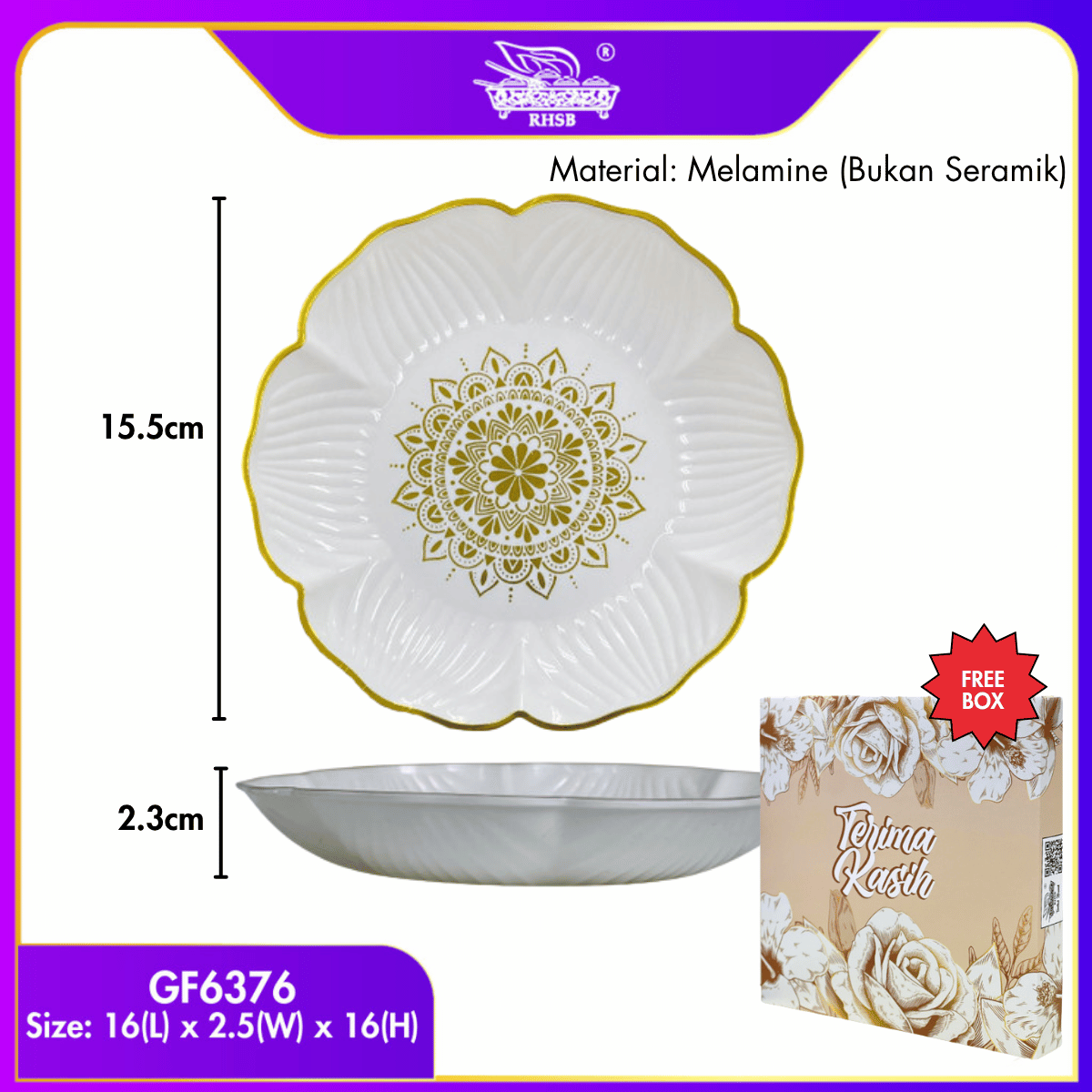 [10 SET] 7 INCH DOORGIFT MANGKUK BUNGA/ DOORGIFT VIP/FLOWER SHAPE PLATE/CENDERAHATI KAHWIN TUNANG/PINGGAN MANGKUK/SOUVENIR HADIAH GF6314-GF6376