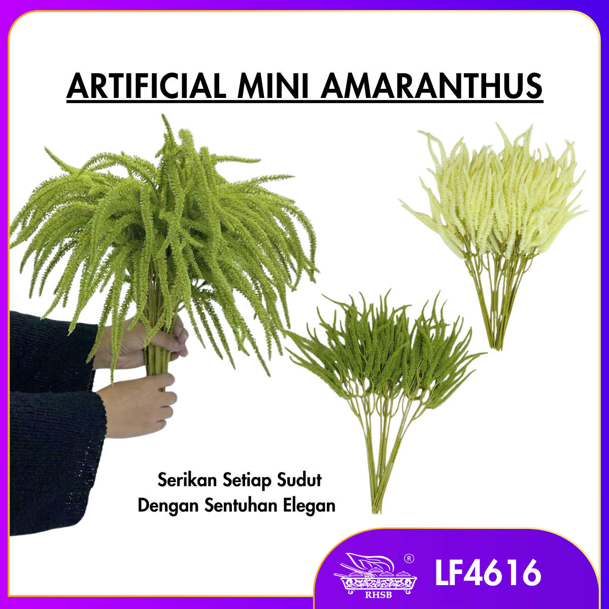 [1 PC] Artificial Hanging Vine 42cm | Daun Tiruan Gantung Amaranthus | Hiasan Rumah Pelamin Backdrop Kafe Vertical Garden LF4616