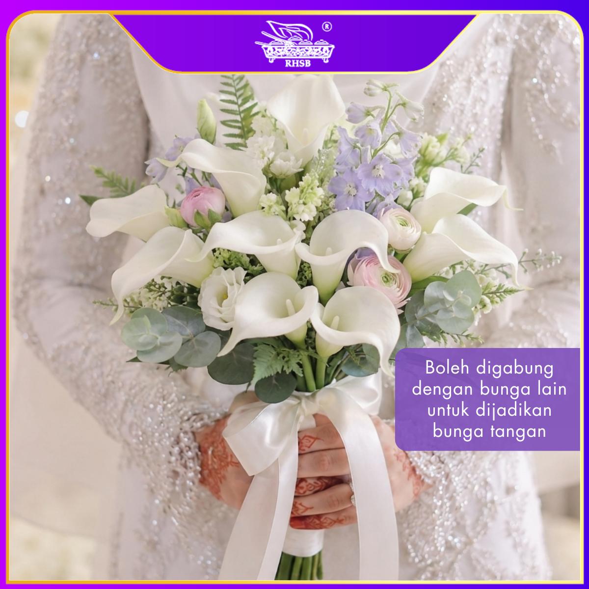 [1 PC]  ARTIFICIAL CALLA LILY / BUNGA LILY / BUNGA HIASAN / ARTIFICIAL FLOWER / HAND BOUQUET WEDDING DECORATION