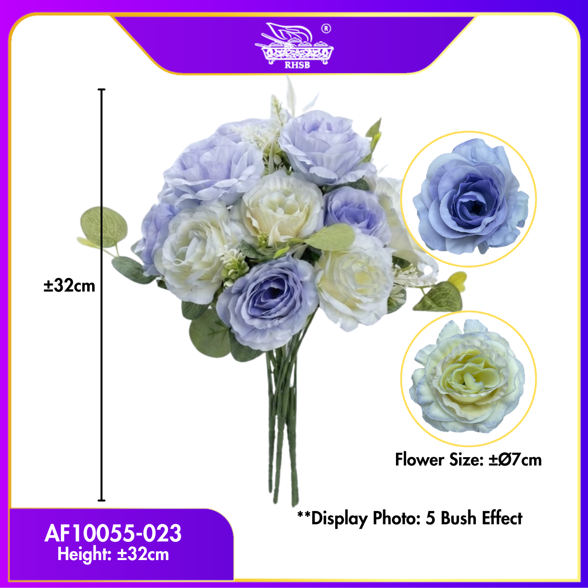 [1PC] Artificial Peony | Tea Rose | Bunga Mum | Artificial Flower | Bunga Hiasan | Wedding Decor | AF10055