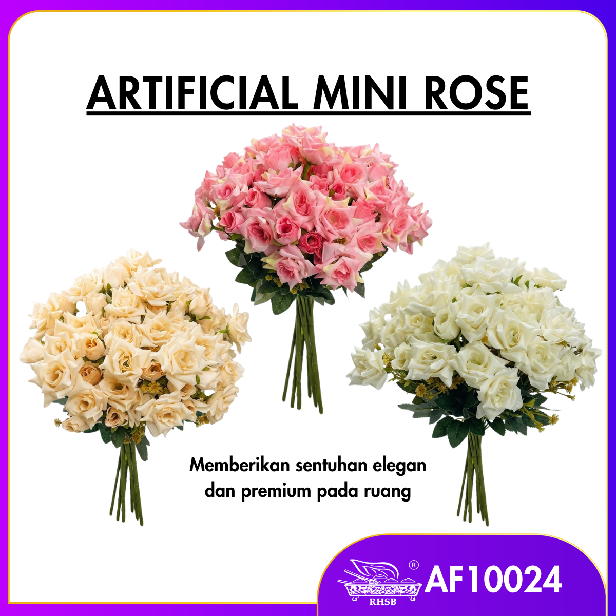 [1 PC] Mni Peony Rose | Hand Bouquet | Bunga Peony | Bunga Hiasan | Artificial Flower | Hiasan Dulang Hantaran | AF10024