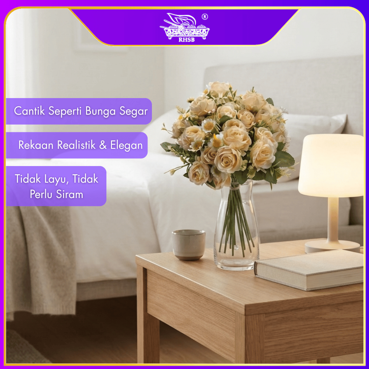 [1 PC] OFFER ROSE / VINTAGE ROSE/ BUNGA ROSE / BUNGA HIASAN / ARTIFICIAL FLOWER / FLOWER AF10079
