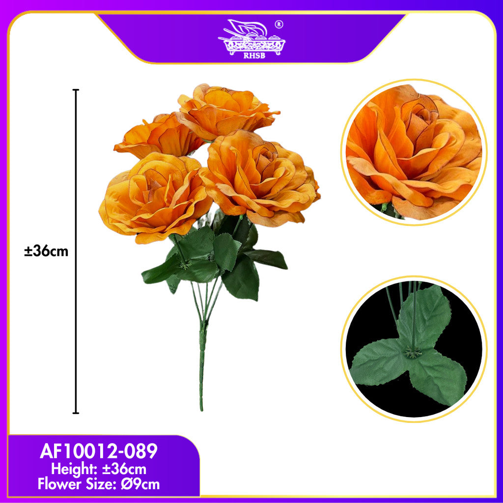 [1SET] 5 HEADS ARTIFICIAL ROSE/ HAND BOUQUET/ BUNGA ROSE/ BUNGA HIASAN/ BUNGA DULANG/ BUNGA ROS TIRUAN / AF10012