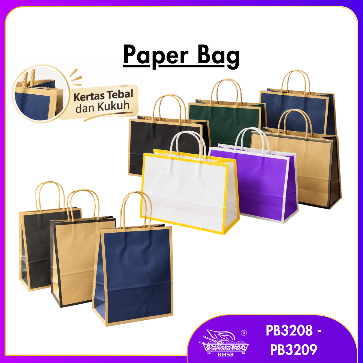 [10 PCS] CRAFT PAPER BAG WITH HANDLE/ WEDDING GIFT BAG/ DOORGIFT BAG/GOODIES BAG /RECYCLABLE BAG/ BEG MURAH/ BAG JAMUAN