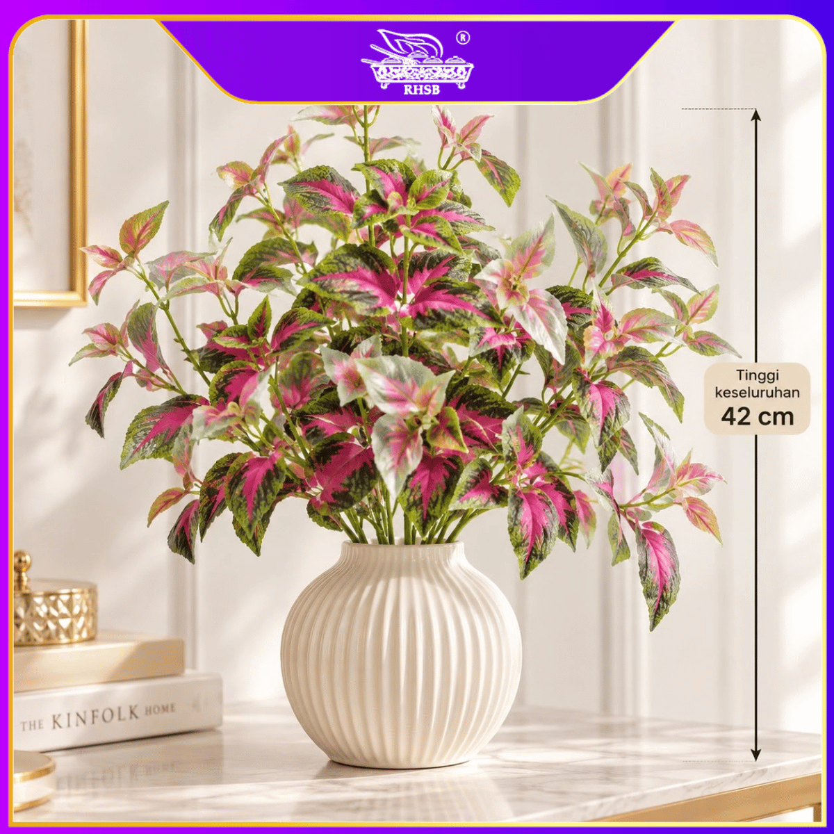 [1PC] Premium Artificial Coleus Plant Decor | Pokok Ati-Ati Tiruan Untuk Home & Office Decoration AF1961