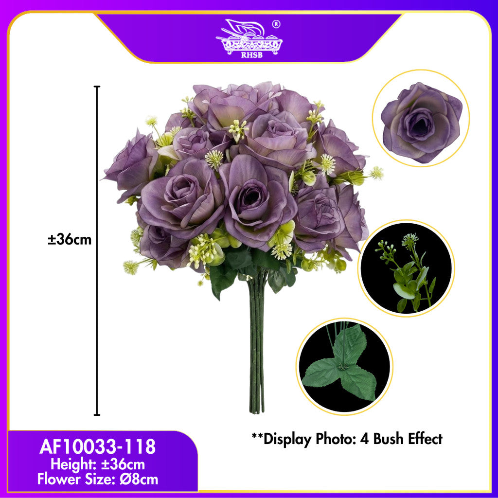 [1 PC] 37cm | Bunga Rose Tiruan 5Kuntum |Bunga Hiasan Rumah |Gubahan Hantaran |Artificial Rose Bouquet for Home & Wedding Decor AF10033