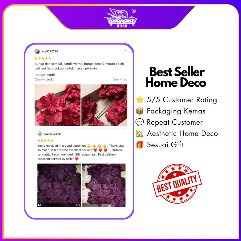 [1PC] Golden Artificial Leaf 30CM | Bunga Tiruan / Faux Flower | Home & Party Decoration