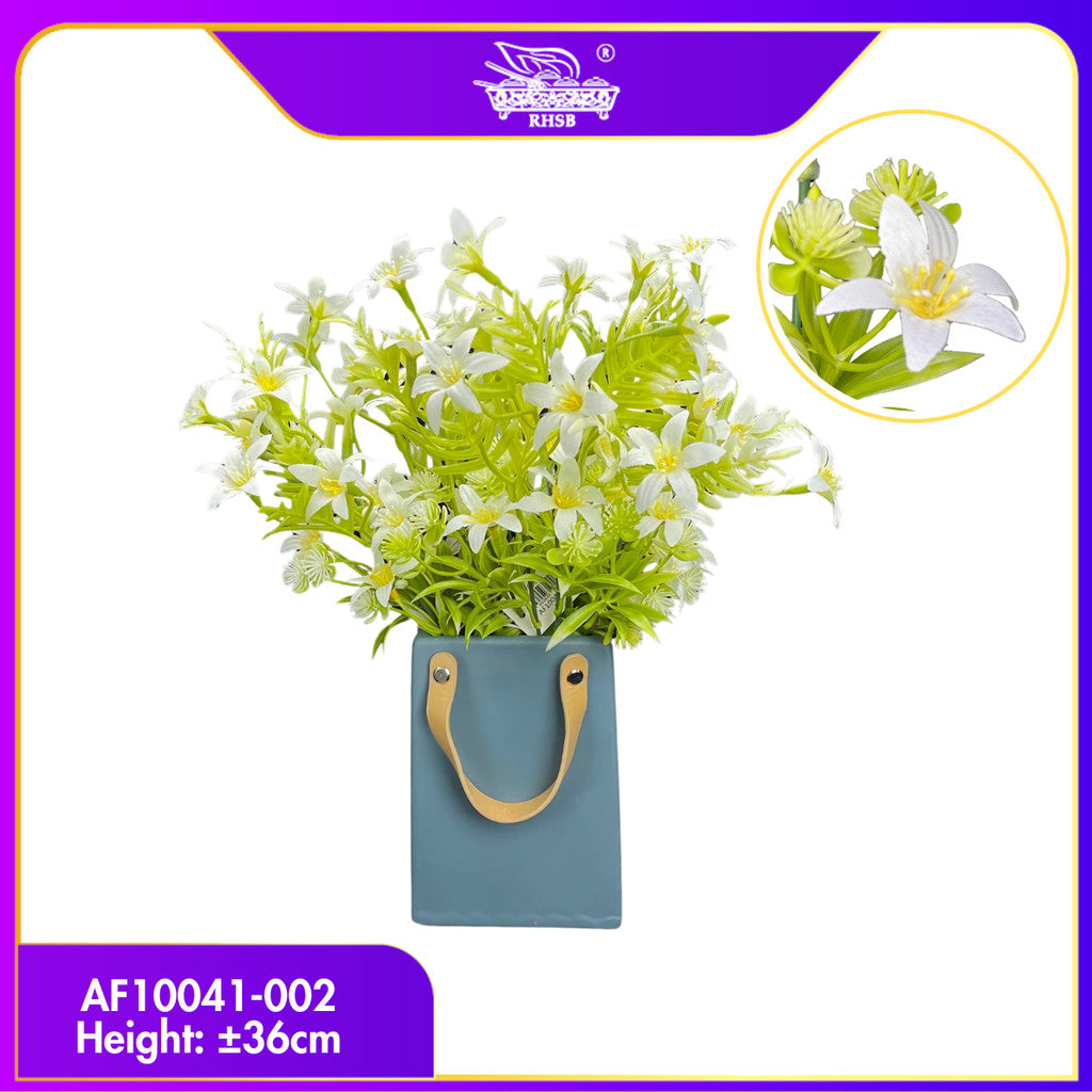 [1 PC] Mini Lily Flower Artificial Bouquet 36CM | Bunga Hiasan Meja Rumah | Nikah Kahwin Pelamin Decoration AF10041