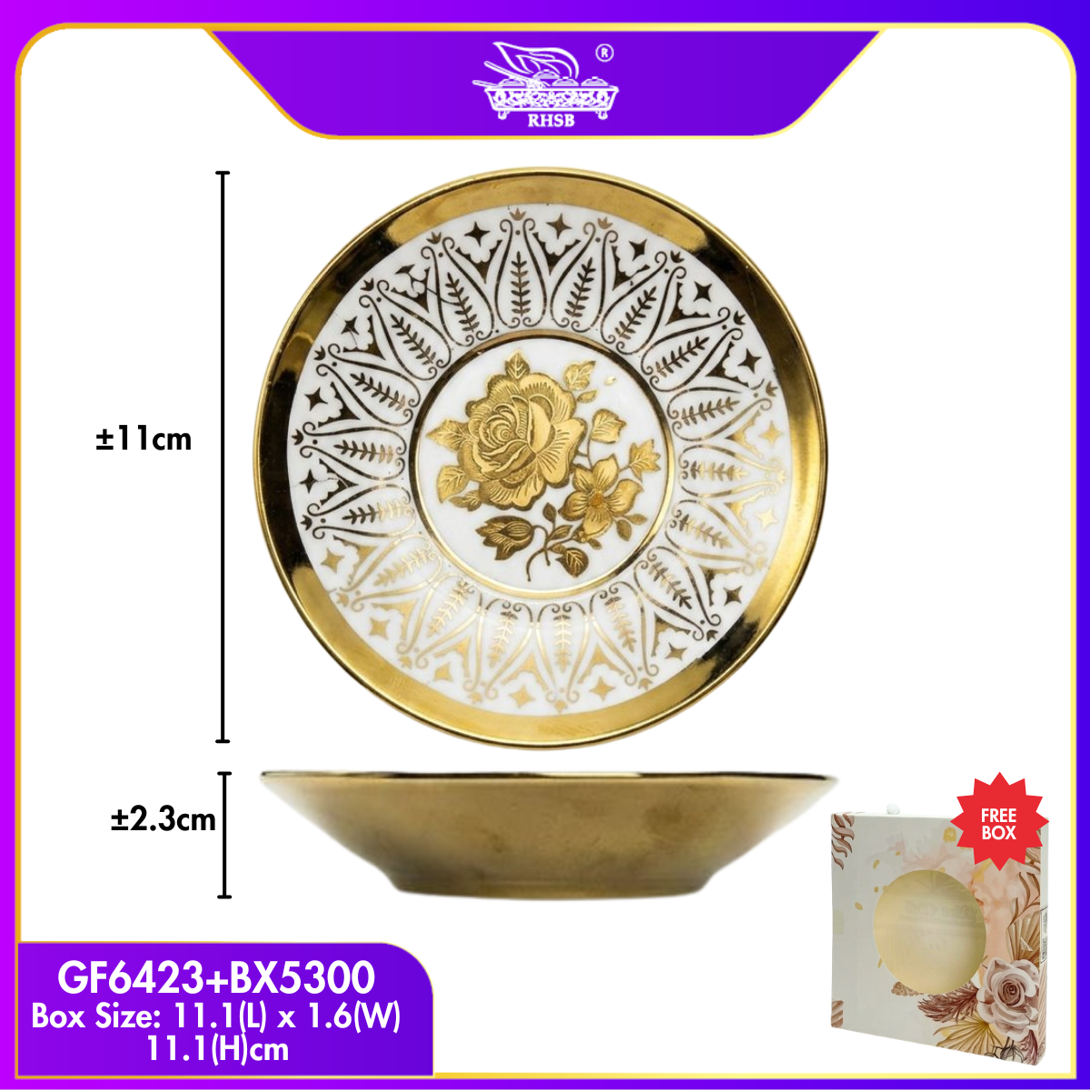[10 SET] DOORGIFT PIRING SOS SERAMIK GF6419-GF6423 [1/16/32]