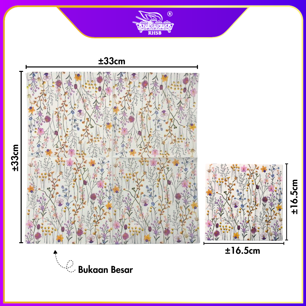 [P20P] Doorgift Majlis & Kenduri | Tisu Decoupage Premium 20pcs/Pek | Napkin Floral | DIY Hiasan Kraf GF6409-GF6418