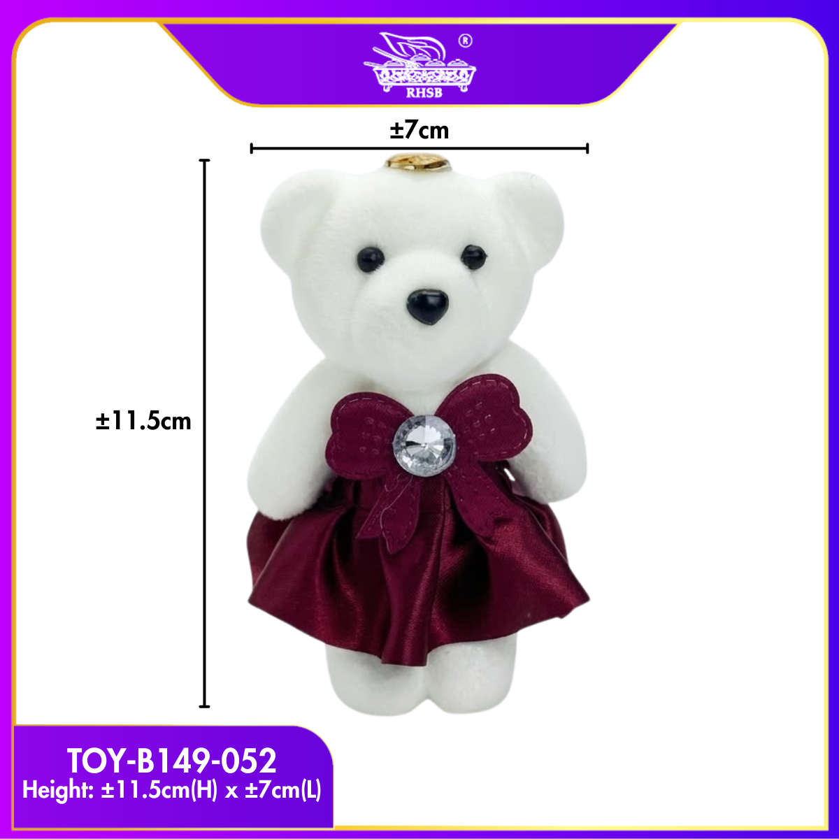 [1PC] Patung Teddy Bear Mini 11CM | Hiasan Bouquet Bunga | Boleh Dicucuk | Bouquet Graduation | Bouquet Hadiah TOY-B149