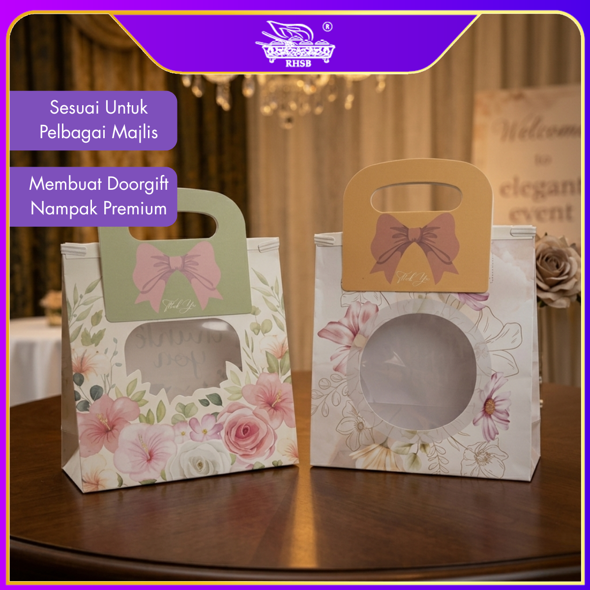 [10 PCS] PVC TRANSPARENT PAPER BAG / WINDOW PAPER BAG /GIFT PAPER BAG /FLOWER BOUQUET PAPER BAG /BEG KERTAS JERNIH / PB3195
