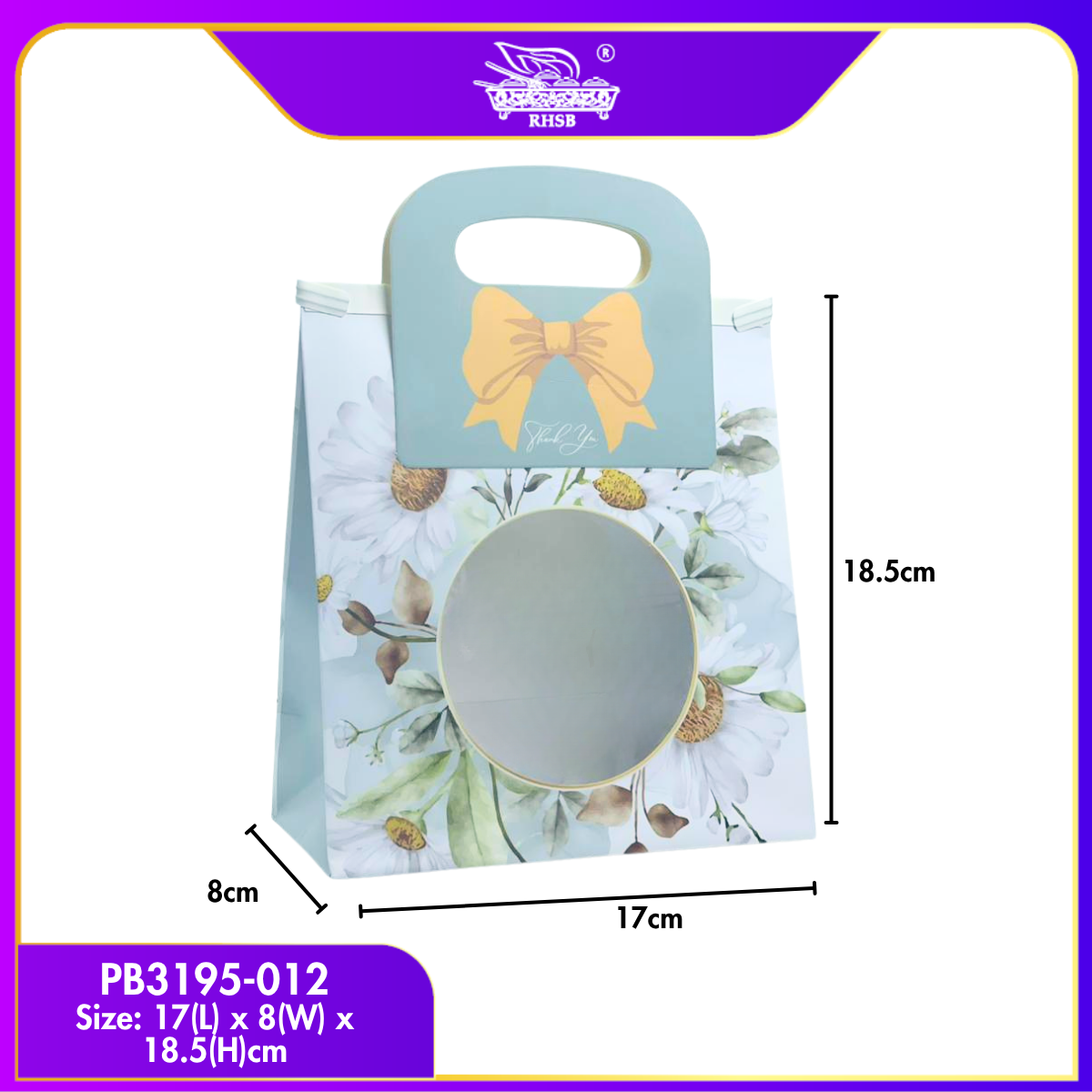 [10 PCS] PVC TRANSPARENT PAPER BAG / WINDOW PAPER BAG /GIFT PAPER BAG /FLOWER BOUQUET PAPER BAG /BEG KERTAS JERNIH / PB3195