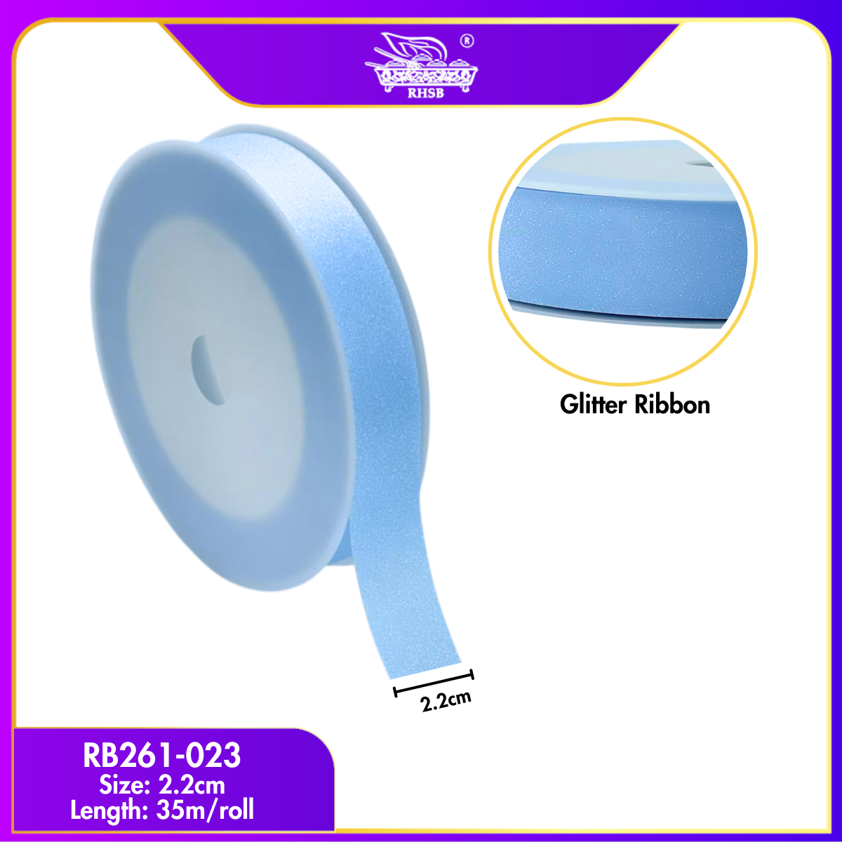 [1RL] 2.2CM Wide Ribbon 35M | Reben Kilat Tiruan / DIY, Gift, Party & Sewing - RB261