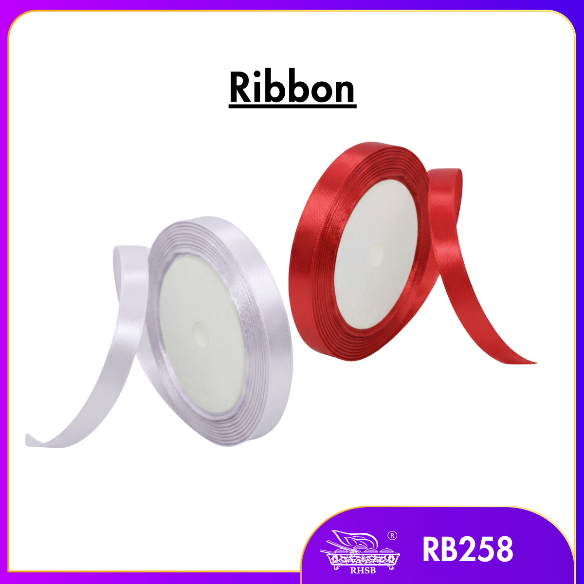 [1 PC] Ribbon Satin 6mm 25 Yards Pelbagai Warna | Reben Bunga | Balut Hadiah | Kraftangan RB258