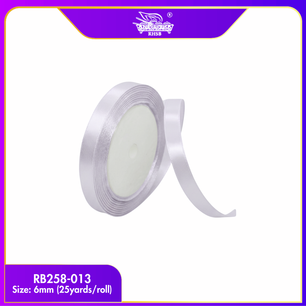 [1 PC] Ribbon Satin 6mm 25 Yards Pelbagai Warna | Reben Bunga | Balut Hadiah | Kraftangan RB258