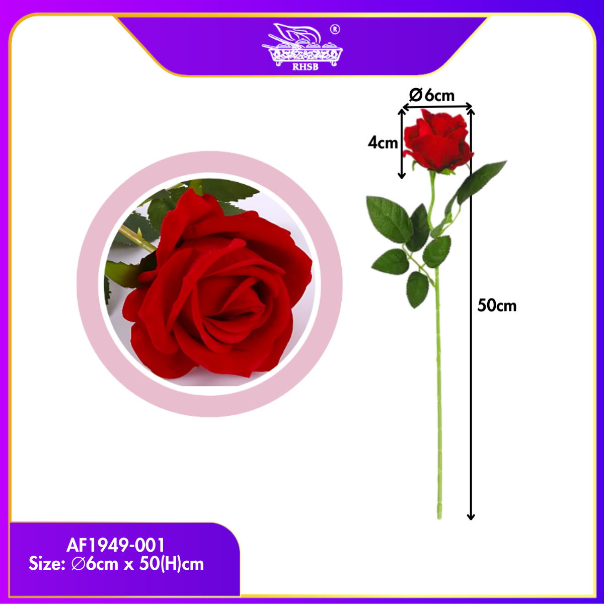[1 PC] 1-HEAD ARTIFICIAL VELVET ROSE / VINTAGE ROSE/ BUNGA ROS/ BUNGA HIASAN / ARTIFICIAL FLOWER / RED ROSE/ ROSE BOUQUET AF1949
