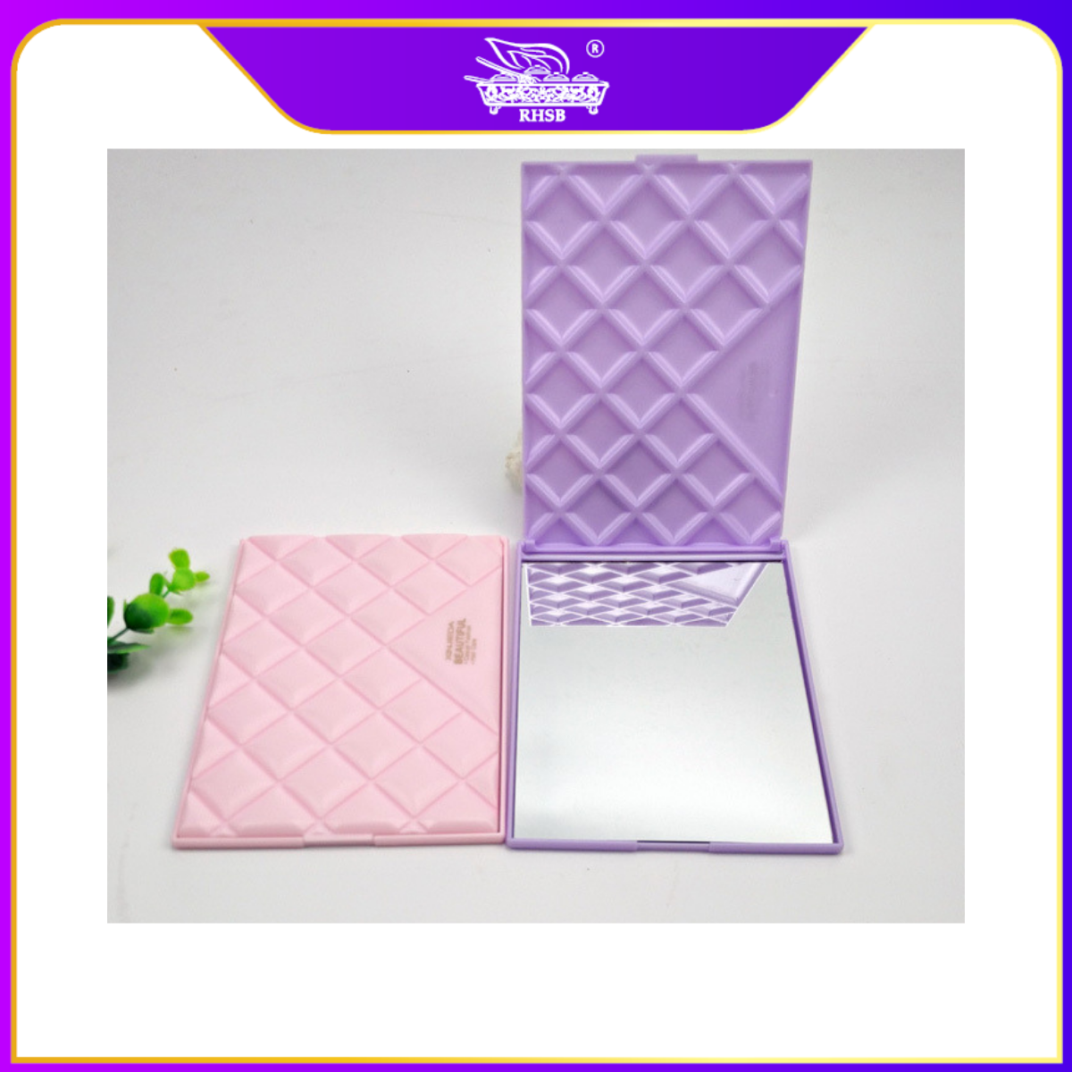 1SET DOORGIFT MAKEUP MIRROR/ SMALL POCKET MIRROR WITH COMB/ DOORGIFT CERMIN MUKA/ MINI FOLDABLE TRAVEL MIRROR/GF6291