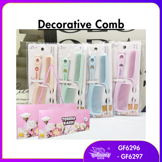 [10 SET] 2 IN 1 DOORGIFT SIKAT RAMBUT/ CUTE CARTOON HAIR COMB/ ADULT CHILDREN KIDS HAIRBRUSH/ COMBS/ DOORGIFT KAHWIN MURAH/GF6296