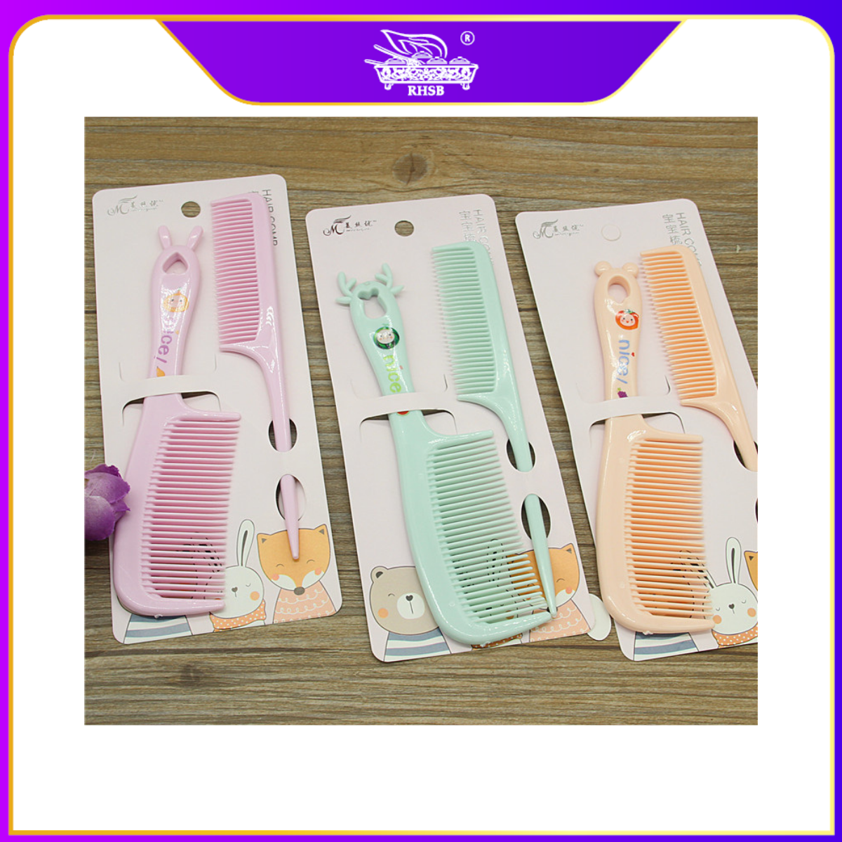 [10 SET] 2 IN 1 DOORGIFT SIKAT RAMBUT/ CUTE CARTOON HAIR COMB/ ADULT CHILDREN KIDS HAIRBRUSH/ COMBS/ DOORGIFT KAHWIN MURAH/GF6296