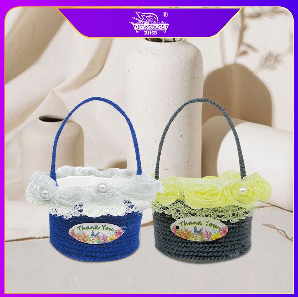 [1 PC] PROMOSI  DOORGIFT BASKET MINI/ BEKAS GULA-GULA /WEDDING DOORGIFT /DOORGIFT CANDY / BEKAS COKLAT GF6148