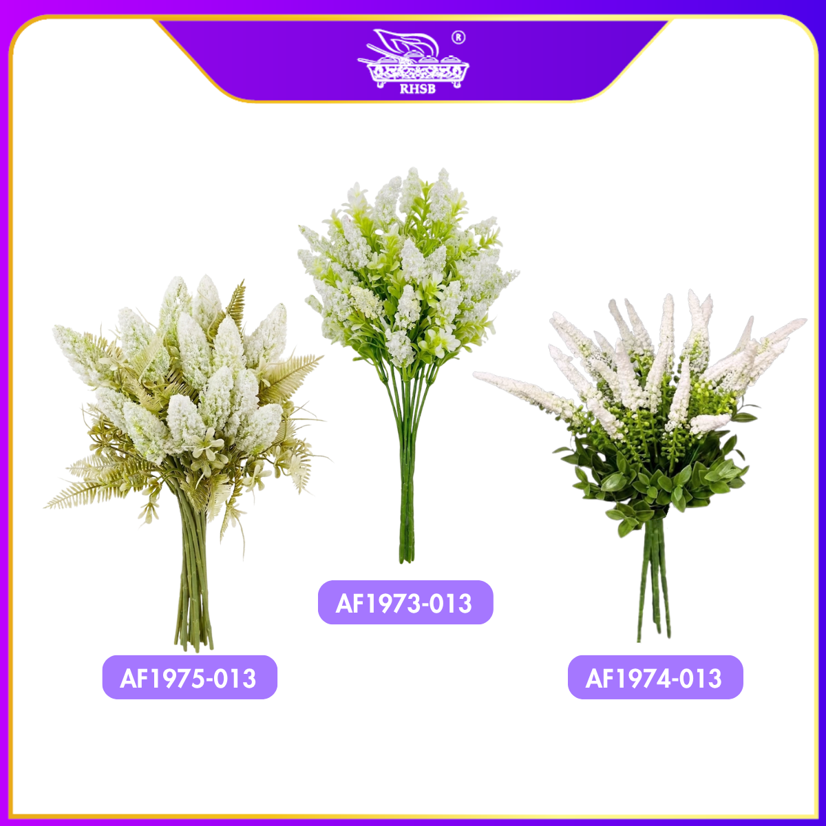 [1 PC] Artificial White Lavender Leaf | Bunga Lavender Putih | Bridal Bouquet / Bunga Hiasan / Home Decoration