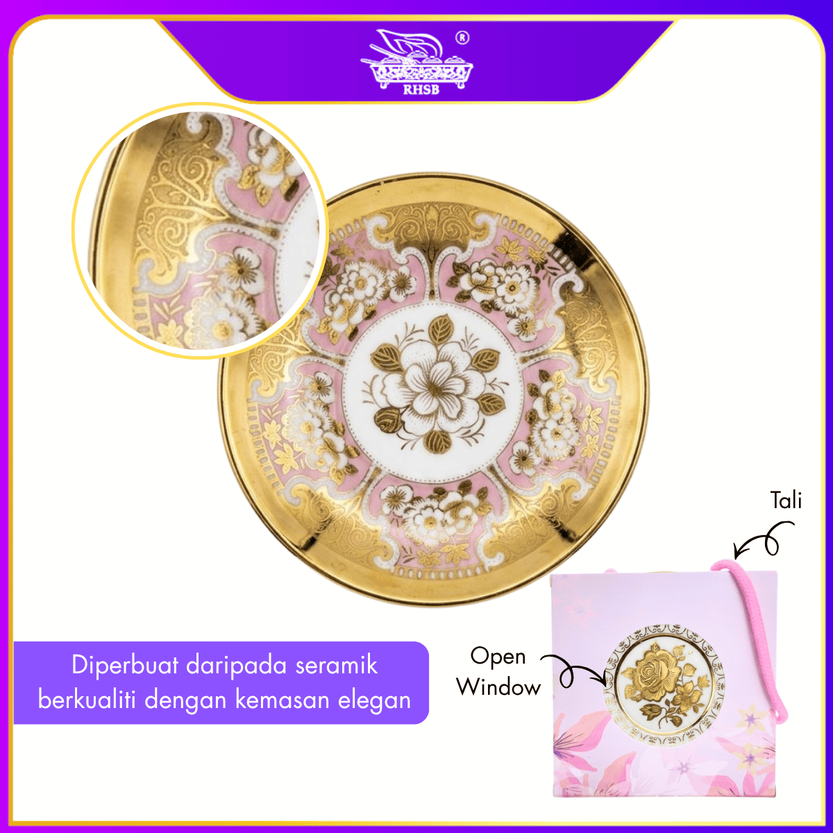[10 SET] DOORGIFT PIRING SOS SERAMIK GF6419-GF6423 [1/16/32]