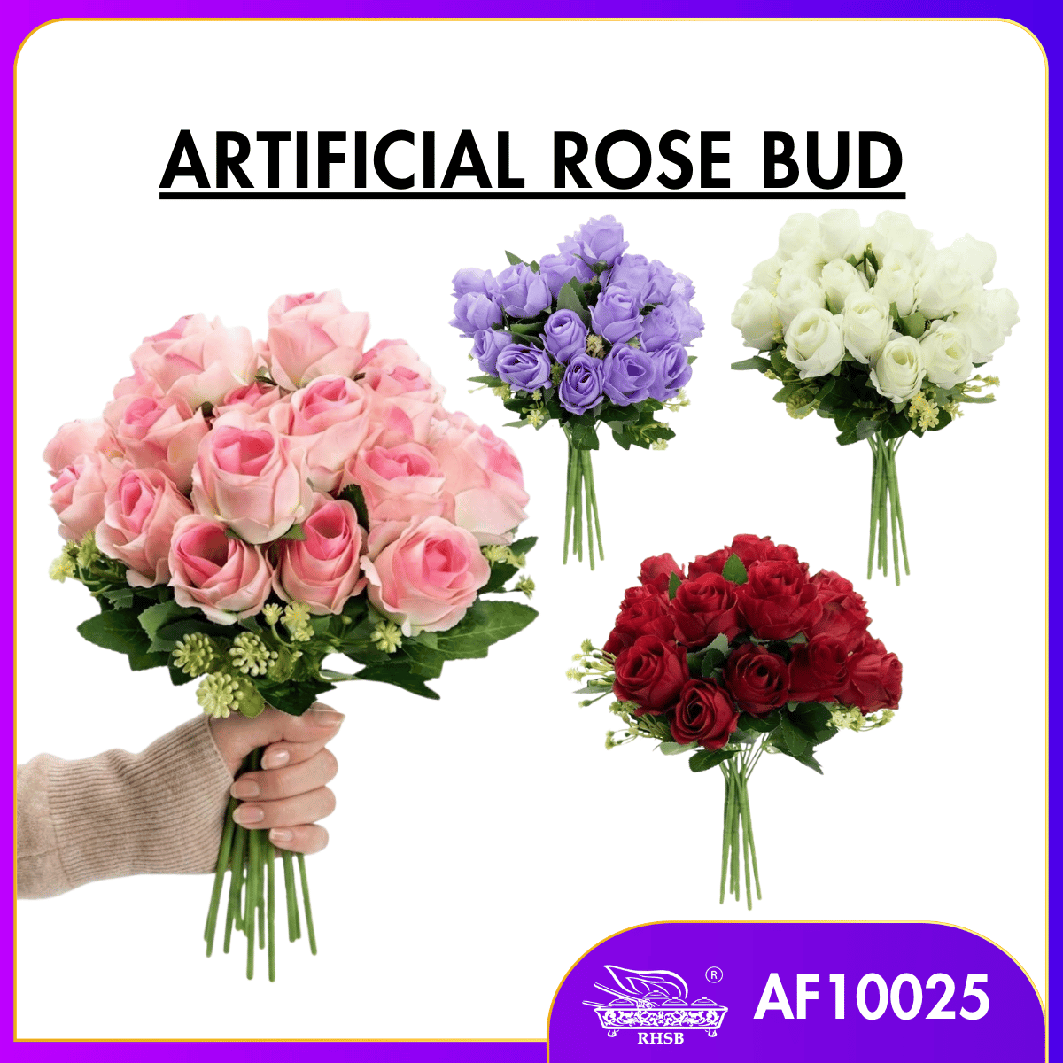 [1 PC] Artificial Bud Rose | Rose Flower | Vintage Rose | Bunga Rose | Bunga Ros Kuncup | Artificial Flower AF10025