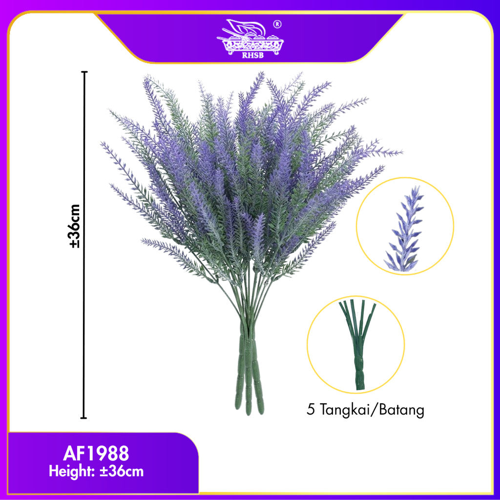 [1 PC] 5-7 BRANCHES ARTIFICIAL FLOWER LAVENDER / WEDDING FAKE FLOWER / BRIDAL BOUQUET / BUNGA HIASAN / HOME DECORATION AF1988-AF1992