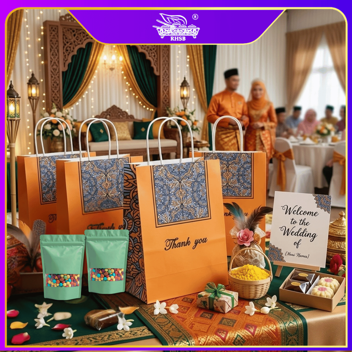 [10PCS] CRAFT PAPER BAG/ BEG MURAH/ BAG JAMUAN/ WEDDING GIFT BAG/ DOORGIFT/ THANKYOU PAPER BAG / GOODIES BAG/ PB3210-3213