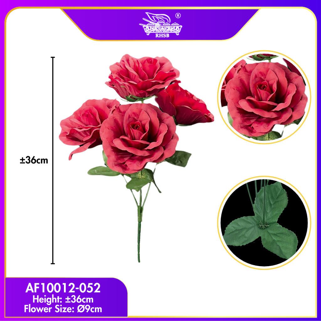 [1SET] 5 HEADS ARTIFICIAL ROSE/ HAND BOUQUET/ BUNGA ROSE/ BUNGA HIASAN/ BUNGA DULANG/ BUNGA ROS TIRUAN / AF10012