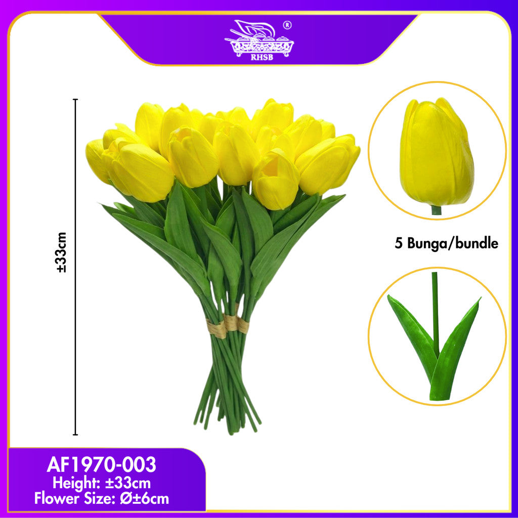[1PC] ARTIFICIAL TULIP/ BOUQUET BRIDAL/ BUNGA HIASAN/ WEDDING DECORATION/ DINING TABLE DECOR/ BUNGA TULIP HIASAN/ AF1970