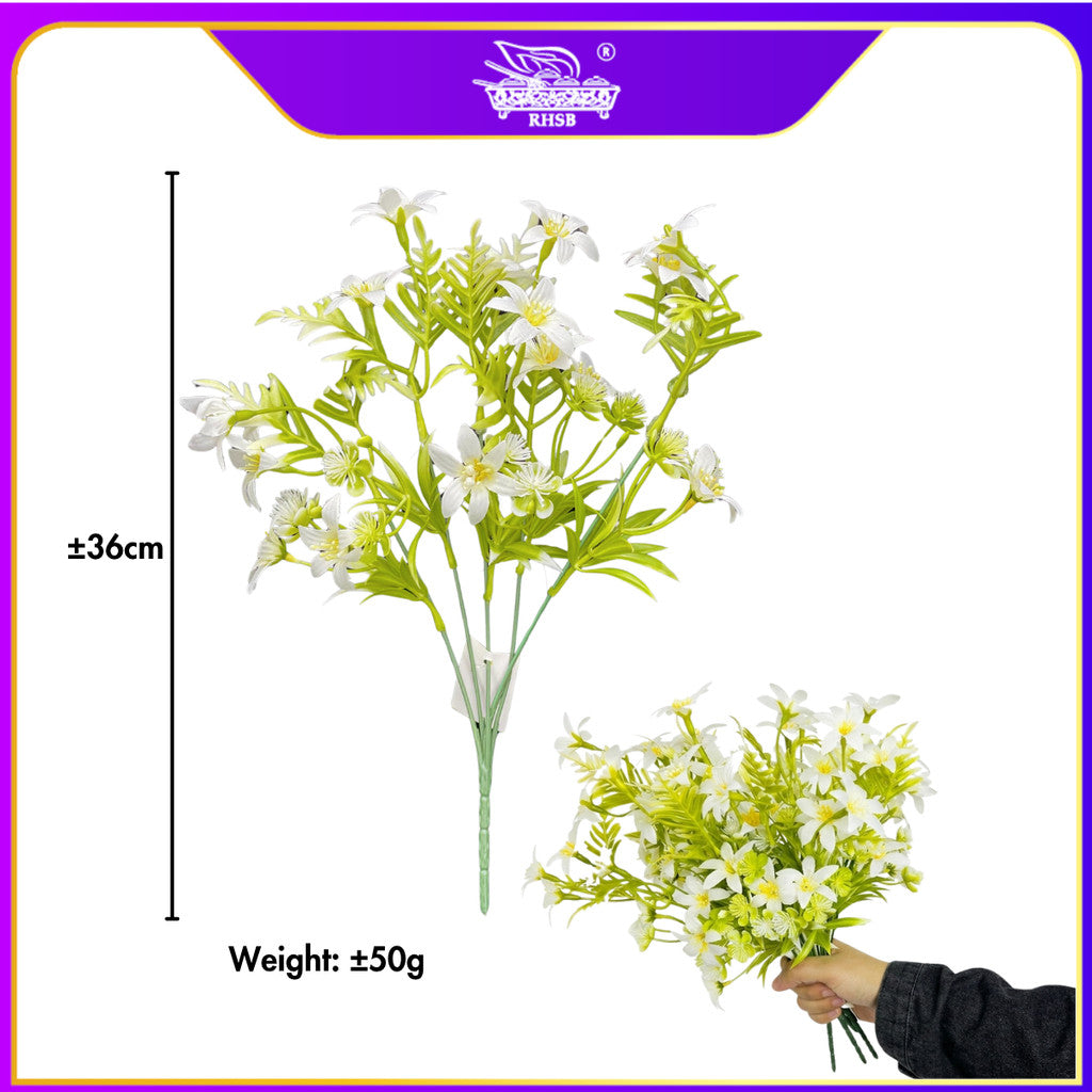 [1 PC] Mini Lily Flower Artificial Bouquet 36CM | Bunga Hiasan Meja Rumah | Nikah Kahwin Pelamin Decoration AF10041