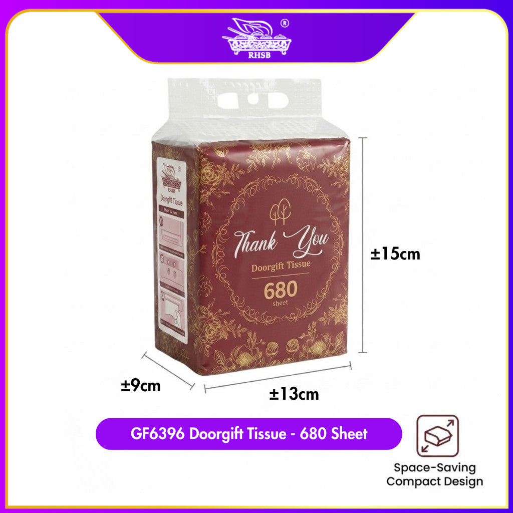 [30 PKT] Tisu Muka Gantung 4 Ply Tebal 680 Helai | Tisu Kenduri Saiz Besar | Sesuai Doorgift Kahwin
