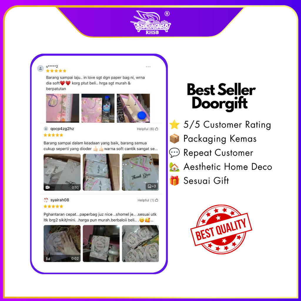 [10 PCS] PVC TRANSPARENT PAPER BAG / WINDOW PAPER BAG /GIFT PAPER BAG /FLOWER BOUQUET PAPER BAG /BEG KERTAS JERNIH / PB3195