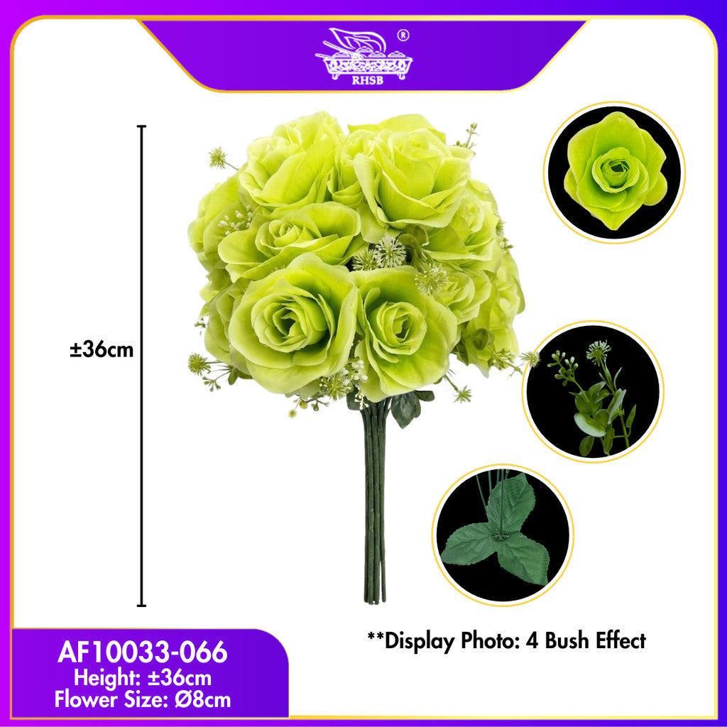 [1 PC] 37cm | Bunga Rose Tiruan 5Kuntum |Bunga Hiasan Rumah |Gubahan Hantaran |Artificial Rose Bouquet for Home & Wedding Decor AF10033