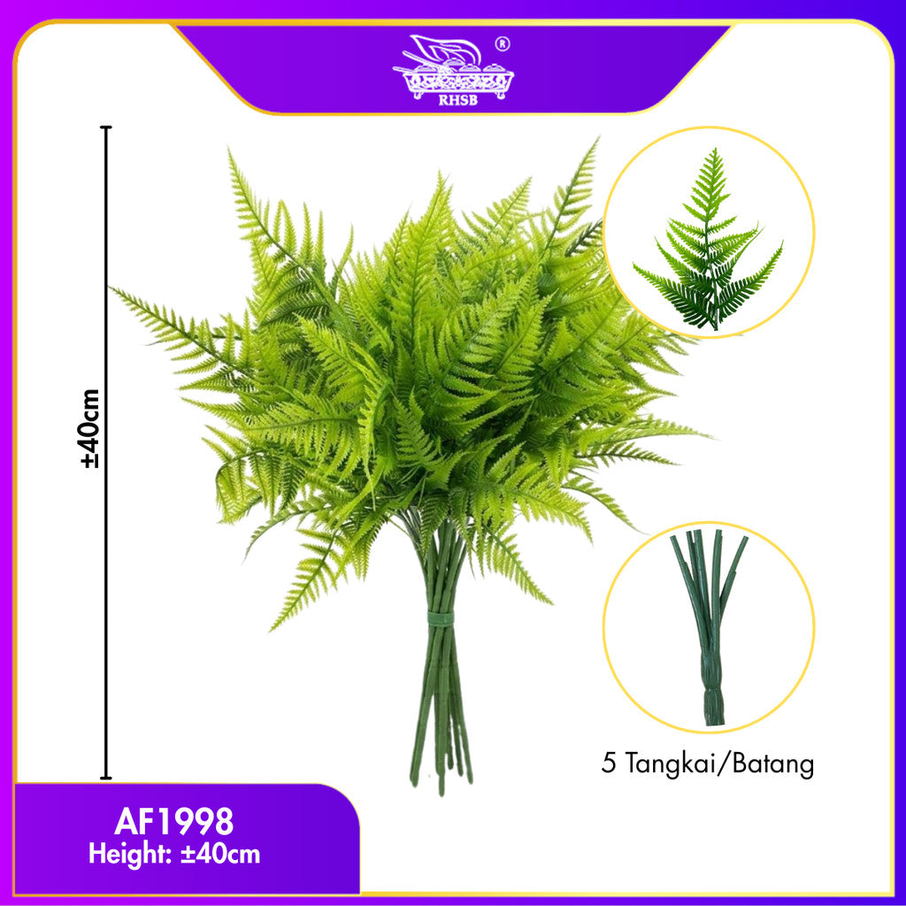 [1 PC] ARTIFICIAL FERN LEAVES /  FAKE LEAVES / HOME DECORATION /  LEAVES BOUQUET / AF1996-AF1998