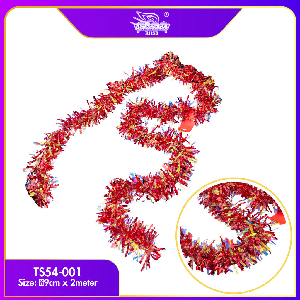 [1 PC] 2METER TINSEL GARLAND / TINSEL HIASAN / DECO RAYA / CHRISTMAS BALL / RAYA TINSEL / CHRISTMAS DECORATION / TINSEL DECO