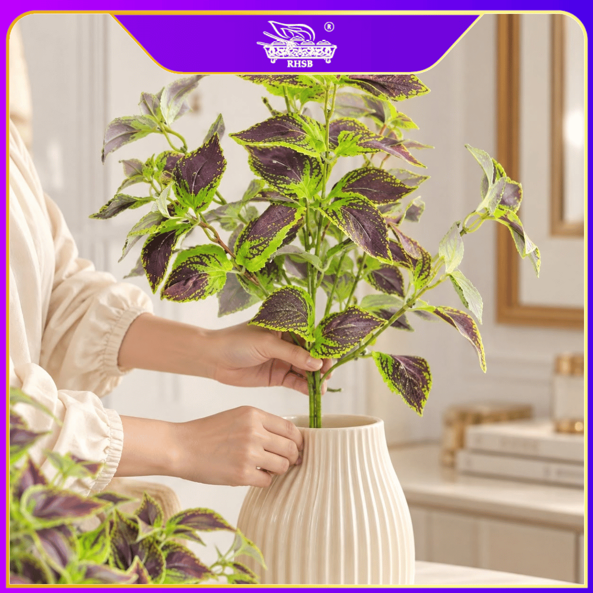 [1PC] Premium Artificial Coleus Plant Decor | Pokok Ati-Ati Tiruan Untuk Home & Office Decoration AF1961