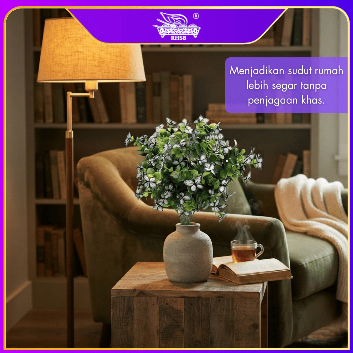[1 PC] Artificial Monarch Eucalyptus Leaf 36CM | Daun Tiruan | Wedding Home Decor AF10017