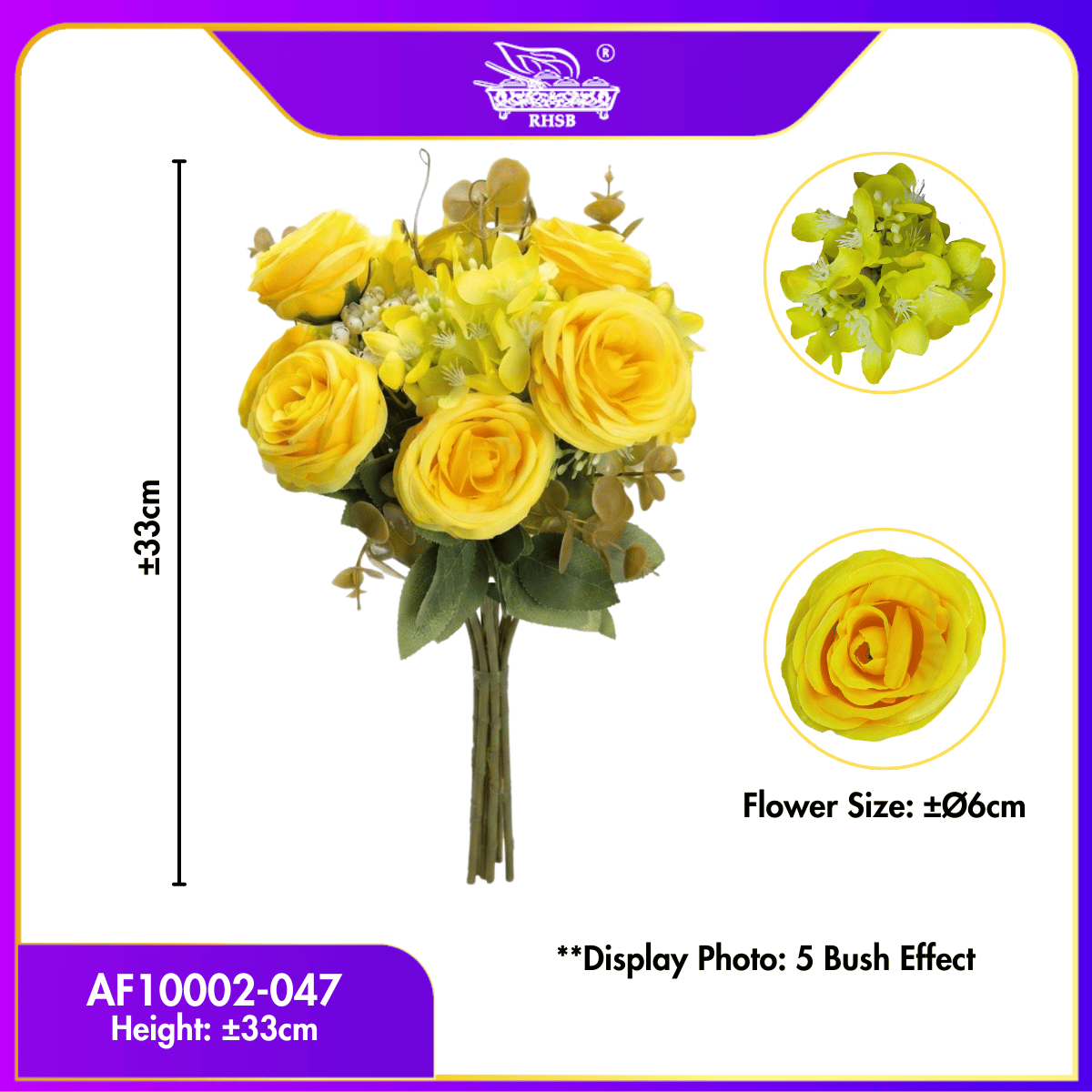 [1 PC] Artificial Rose Dahlia | Flower Bouquet | Bunga Peony | Bunga Hiasan | Dahlia With Rose | Artificial Flower | AF10002