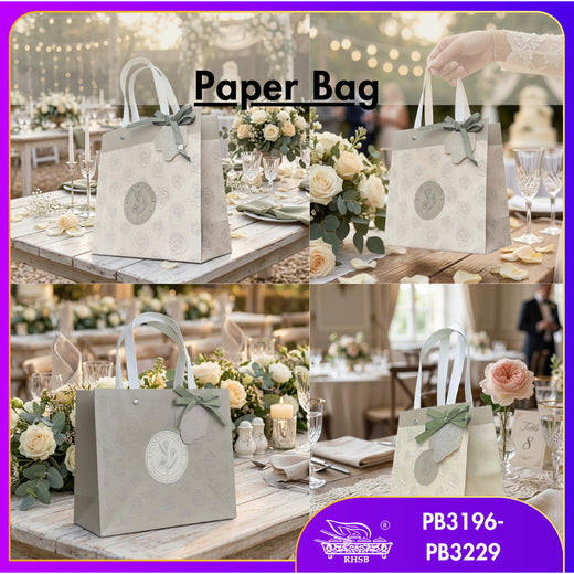[1PC] Beg Kertas Premium Special Thanks Ribbon Handle Bag PB3196-PB3198