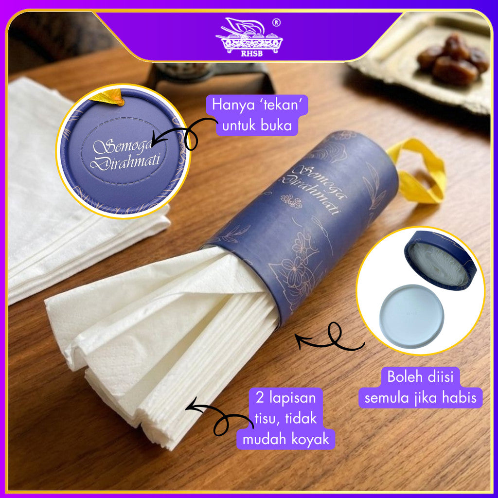 [10 PCS] Tisu Doorgift Kahwin Corak Batik Premium | Ribbon Handle Car Tissue | Hadiah Tetamu Wedding / GF6435-GF6440