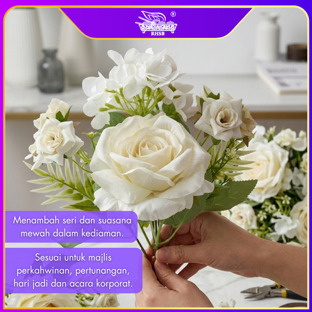 [1 PC] GLITTER ROSE / BUNGA ROSE / BUNGA HIASAN / ARTIFICIAL FLOWER / BUNGA MURAH / AF10049