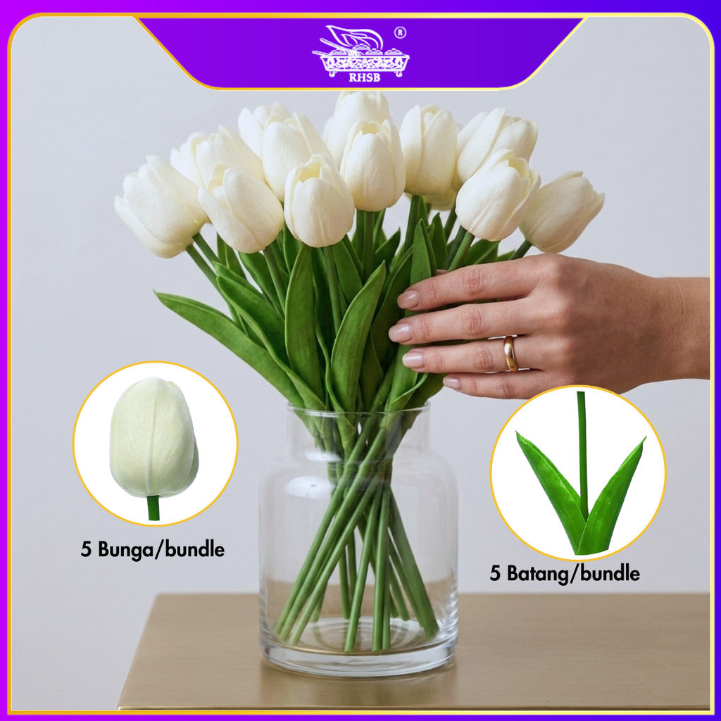 [1PC] ARTIFICIAL TULIP/ BOUQUET BRIDAL/ BUNGA HIASAN/ WEDDING DECORATION/ DINING TABLE DECOR/ BUNGA TULIP HIASAN/ AF1970