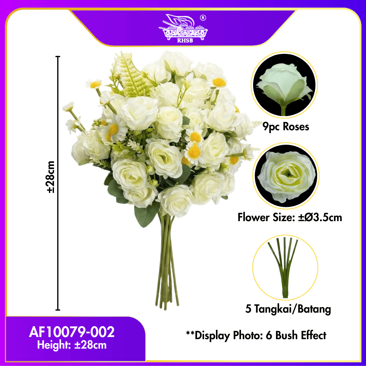 [1 PC] OFFER ROSE / VINTAGE ROSE/ BUNGA ROSE / BUNGA HIASAN / ARTIFICIAL FLOWER / FLOWER AF10079
